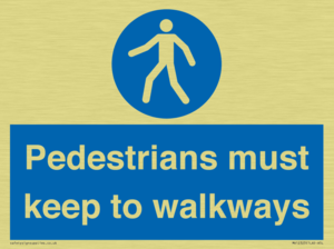  Pedestrians must keep to walkways